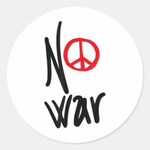 Sticker Rond No War - Conception Pour Le Mouvement Pour La Paix