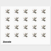 Sticker Rond No War Peace Dove Pacifist Bold Statement (Feuille)