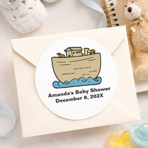 Sticker Rond Noah's Art Cute Baby shower Genre Neutre