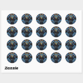 Sticker Rond Noble coeur steampunk (Feuille)