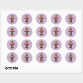 Sticker Rond Noble guerrier Daitengu - Japonais Yokai (Feuille)