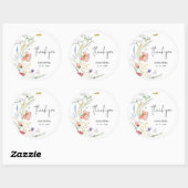 Sticker Rond Noce Fleurs Sauvages (Feuille)