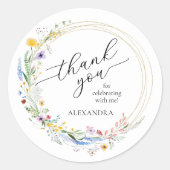 Sticker Rond Noce sous les fleurs sauvages (Devant)