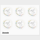 Sticker Rond Noce sous les fleurs sauvages (Feuille)