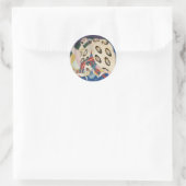 Sticker Rond NOCTURNE AVEC MASQUES / Mascarade vénitienne Art D (Sac)