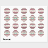 Sticker Rond Noël (Feuille)