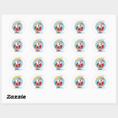Sticker Rond Noël (Feuille)