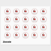 Sticker Rond Noël (Feuille)