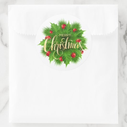 Sticker Rond Noël (Sac)