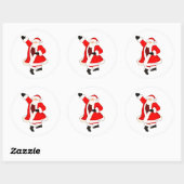 Sticker Rond Noël (Feuille)