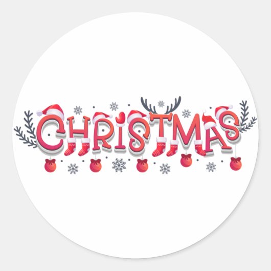 Sticker Rond Noël (Devant)