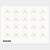 Sticker Rond Noël (Feuille)