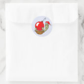 Sticker Rond Noël à la balle de tortue (Sac)