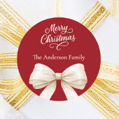 Sticker Rond Noël à la crème arc rouge