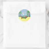 Sticker Rond Noël à la fête de juillet (Sac)