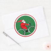 Sticker Rond Noël à vélo (Enveloppe)