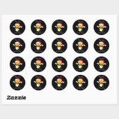 Sticker Rond Noël Abeille Chante Abeille Joyeuse ! (Feuille)