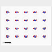Sticker Rond Noël américain (Feuille)