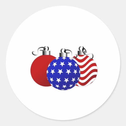 Sticker Rond Noël américain (Devant)