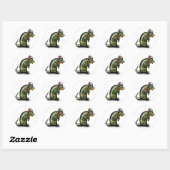 Sticker Rond Noël Armadillo (Feuille)