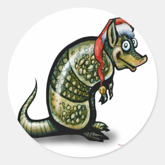 Sticker Rond Noël Armadillo (Devant)