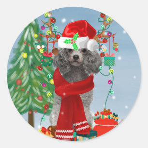 Sticker Rond Noël aux canicules