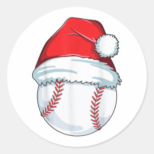 Sticker Rond Noël Baseball Santa Hat Ball Enfants garçons Homme