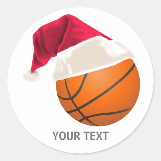 Sticker Rond Noël basket-ball (Devant)