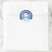 Sticker Rond Noël Bedlington (Sac)