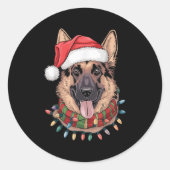 Sticker Rond Noël berger allemand (Devant)