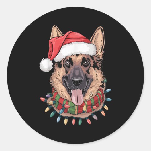 Sticker Rond Noël berger allemand (Devant)