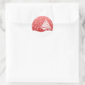 Sticker Rond Noël blanc (Sac)