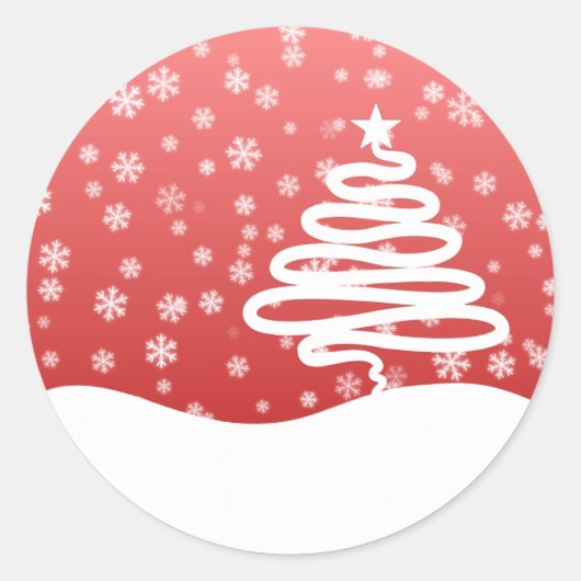 Sticker Rond Noël blanc (Devant)