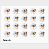 Sticker Rond Noel Bloodhound (Feuille)