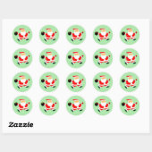 Sticker Rond Noël Bowling Fête de Noël (Feuille)