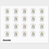 Sticker Rond Noël Cactus (Feuille)