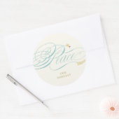 Sticker Rond Noël Calcul de la Paix (Enveloppe)