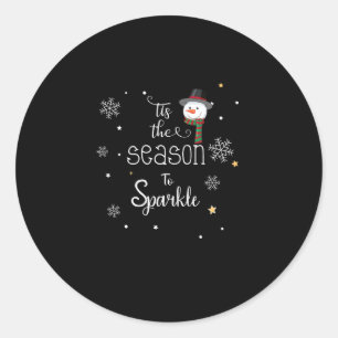 Sticker Rond Noël C'Est La Saison Pour Éclater