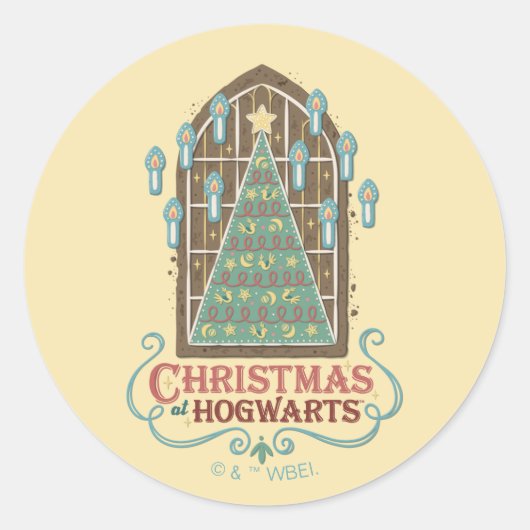 Sticker Rond Noël chez HOGWARTS™ - Graphique de cookies (Devant)