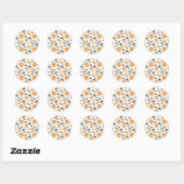 Sticker Rond Noël Citrus Hygge (Feuille)