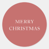 Sticker Rond Noël classique rouge moderne (Devant)