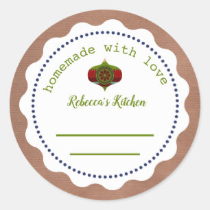 Sticker Rond Noël Conservation Personnalisée en Bocaux   Faite 