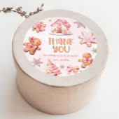 Sticker Rond Noël Cookie décoration fête merci