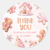 Sticker Rond Noël Cookie décoration fête merci (Devant)
