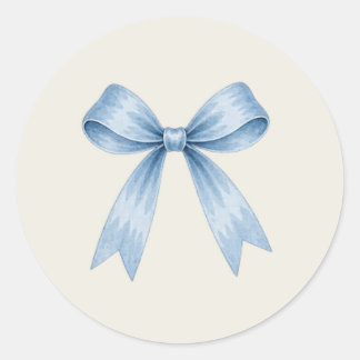 Sticker Rond Noël Côtiers Ruban Bleu Fêtes