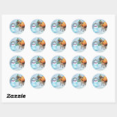 Sticker Rond Noël Cowboy Snowman (Feuille)