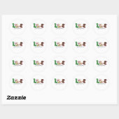 Sticker Rond Noël d'amour de Noël (Feuille)