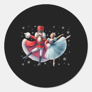 Sticker Rond Noël Dancing Nutcracker Ballet Dance Femmes Ki