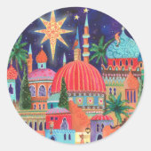 Sticker Rond Noël dans la ville orientale (Devant)