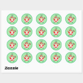 Sticker Rond Noël de baseball (Feuille)